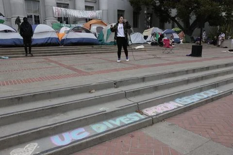 UC Berkeley students protest in support of Palestine, USA - 23 Apr 2024 Stock Photos