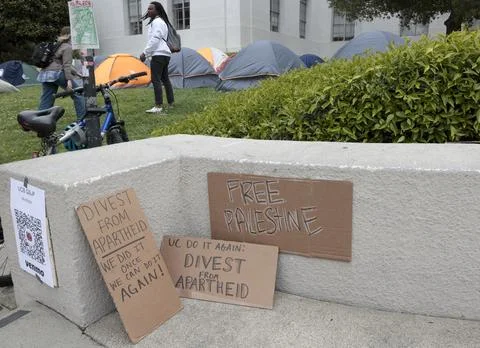 UC Berkeley students protest in support of Palestine, USA - 23 Apr 2024 Stock Photos