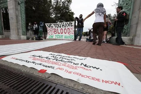 UC Berkeley students protest in support of Palestine, USA - 23 Apr 2024 Stock Photos