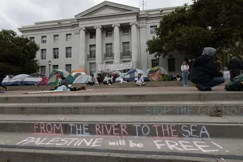 UC Berkeley students protest in support of Palestine, USA - 23 Apr 2024 Stock Photos