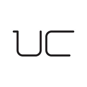Uc initial letter vector logo icon Illustrazione stock