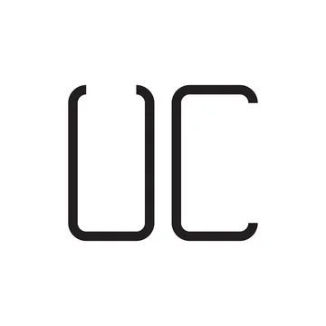 Uc initial letter vector logo icon Stock Illustration
