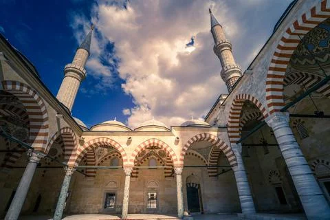 Uc Serefeli mosque Mosque in the center of city of Edirne, East Thrace Stock Photos