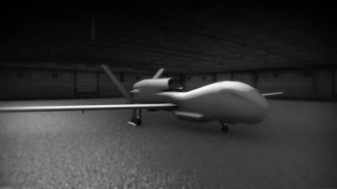 UCAV - Combat Drone -RQ 4 Global Hawk Video stock 256967247