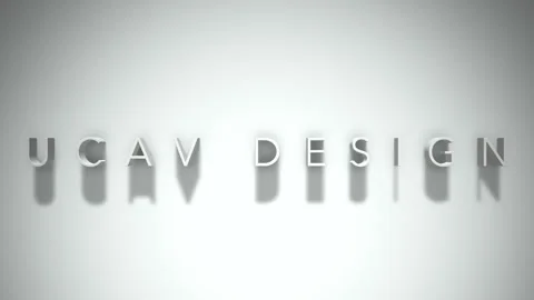 Ucav design 3D title animation with shadows on a white background Stock Footage 296863868