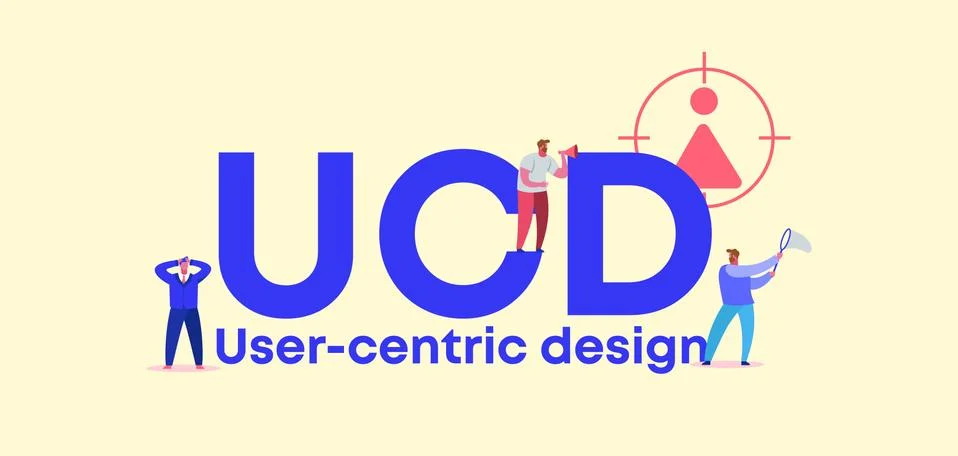 UCD user centric design. Certificate of site and web management applications Stock Illustration