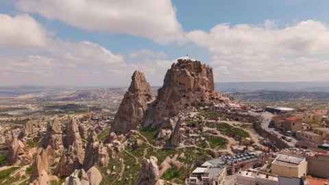 Uchisar Castle in Cappadocia Stock Footage 309133818