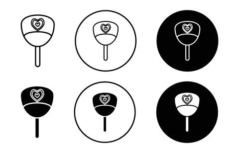Uchiwa fan vector icon mark set symbol for web application Illustrazione stock