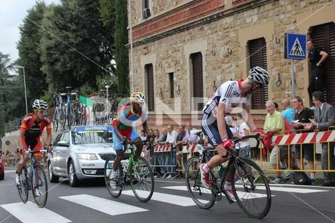 UCI Road World Championships. Toscana 2013.Sports, passion, colours and sound Stock Photos
