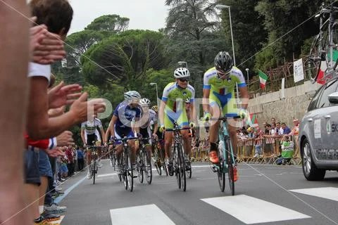 UCI Road World Championships. Toscana 2013.Sports, passion, colours and sound Stock Photos