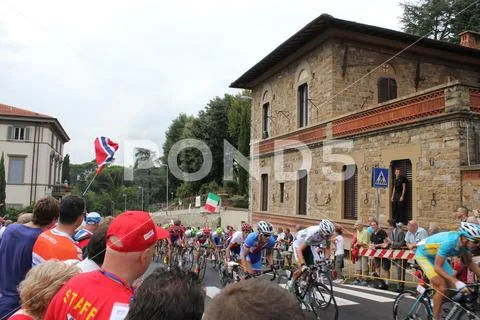 UCI Road World Championships. Toscana 2013.Sports, passion, colours and sound Stock Photos