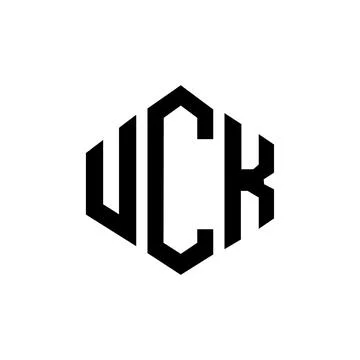 UCK letter logo design with polygon shape. UCK polygon and cube shape logo .. Stock Illustration