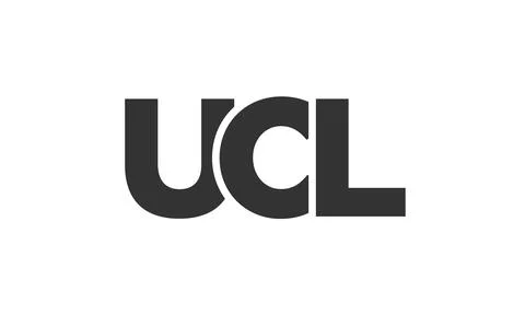 UCL logo design template with strong and modern bold text. Initial based ve.. 库存插图