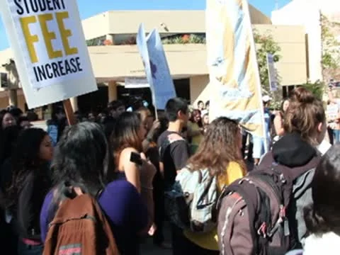 UCLA Protest "Whose university" Chant Stock Footage 8979259