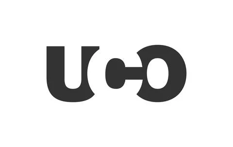 UCO bold and unique editable font logo for tech startups, consulting, corpo.. Stock Illustration