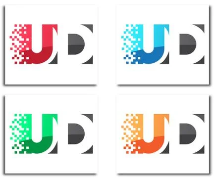 UD Creative Logo Design Concept Stockillustratie