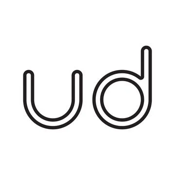 Ud initial letter vector logo icon Illustrazione stock