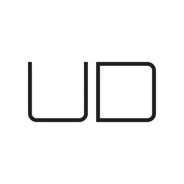 Ud initial letter vector logo icon Stock Illustration