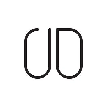 Ud initial letter vector logo icon Stock Illustration