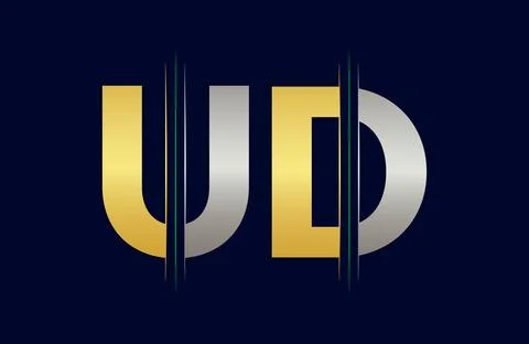 UD Letter logo design vector template. Stock Illustration