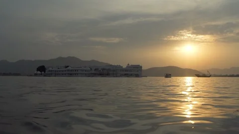 Udaipur lake Stock Footage 111830603