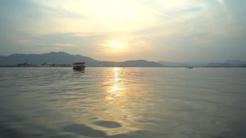 Udaipur lake view Stock Footage 111827388