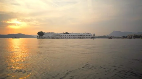 Udaipur lake view Stock Footage 111827904