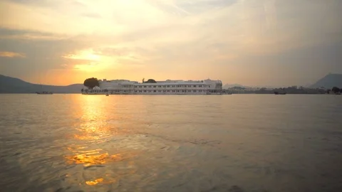 Udaipur lake view Stock Footage 111828819