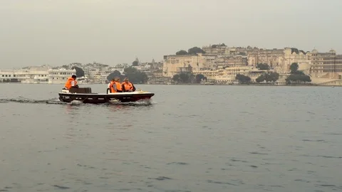 Udaipur lake view Stock Footage 111829423
