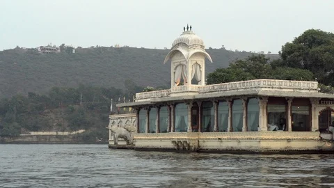 Udaipur lake view Stock Footage 111830156