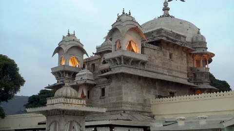 Udaipur lake view Stock Footage 111830163