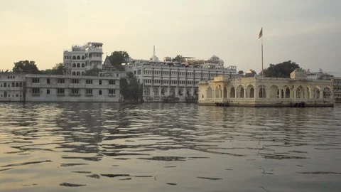 Udaipur lake view Video stock 111830571