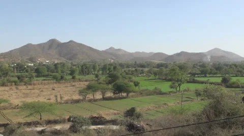 Udaipur view of countryside s Stock Footage 24306019