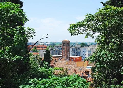 Udine Framed by Trees Stock Photos