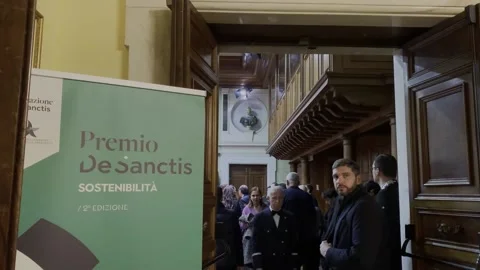 Udinese honored for its commitment to sustainability in football, Roma, IT - 25  動画素材 321777522