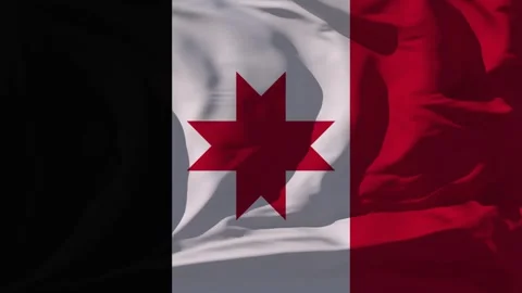 Udmurtia Flag Loop Stock Footage 295743599