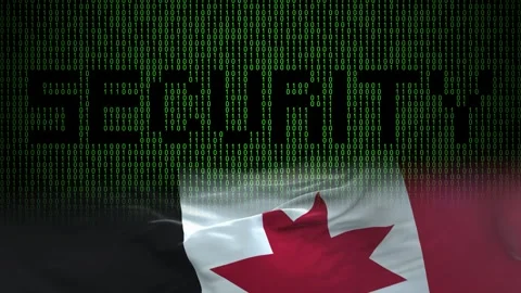 Udmurtia flag - Waving flag on matrix binary code background Stock Footage 321422631