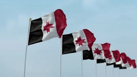 Udmurtia Row Of Flags Animation 스톡 동영상 136267824