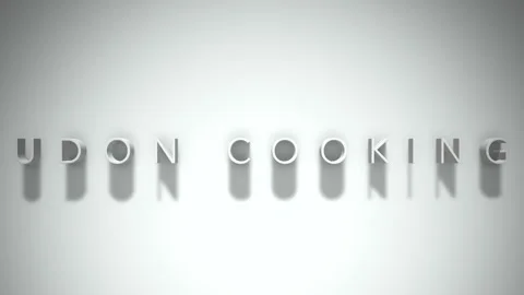 Udon cooking 3D title animation white text on a white background Vídeos de archivo 299644880