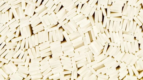 Udon raw uncooked view from end rotating, turning Stock-Footage 240641461