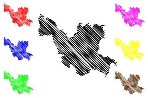 Udon Thani Province map vector.... Stock Illustration