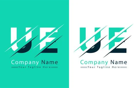 UE Letter Logo Vector Design Template Elements 库存插图