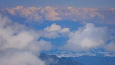 Ueda City and the Rising Clouds Stock Footage 333186325