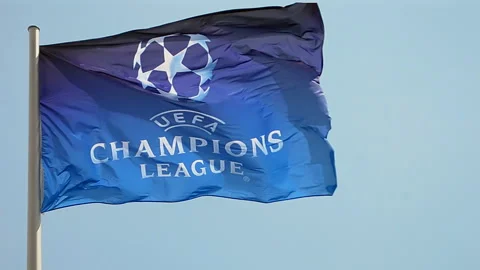 Champions League UEFA logo flag symbol icon Stock Photo - Alamy