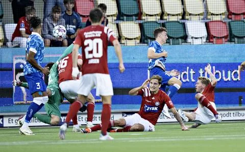 UEFA Conference League third qualifying round - Silkeborg IF vs KAA Gent, Denmar Stock Photos