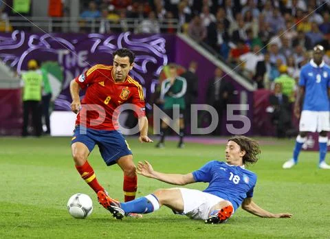 UEFA EURO 2012 Final game Spain vs Italy Stock Photos
