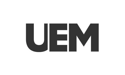 UEM logo design template with strong and modern bold text. Initial based ve.. Stock Illustration