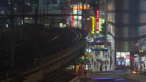 Ueno at Night Stock Footage 168900951
