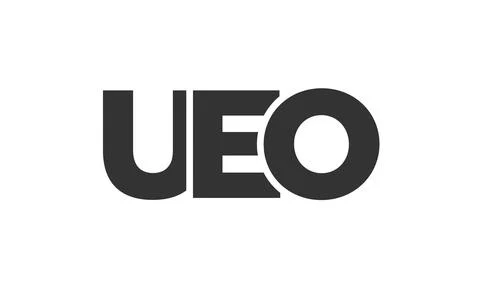 UEO logo design template with strong and modern bold text. Initial based ve.. Stock Illustration
