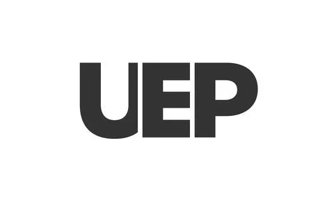UEP logo design template with strong and modern bold text. Initial based ve.. Stock Illustration